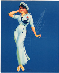 Vintage pin up art and glamourous women prints (1930s-1940s)