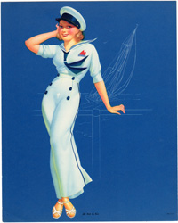Vintage pin up art and glamourous women prints (1930s-1940s)