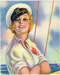 Vintage pin up art and glamourous women prints (1930s-1940s)
