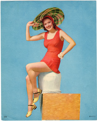 Vintage pin up art and glamourous women prints (1930s-1940s)