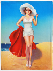 Vintage pin up art and glamourous women prints (1930s-1940s)