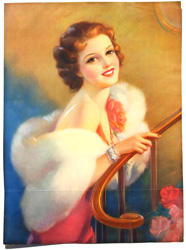 Original vintage calendar / poster art print from the 1920s-1940s
