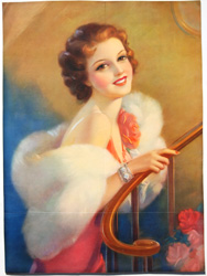 Original vintage calendar / poster art print from the 1920s-1940s