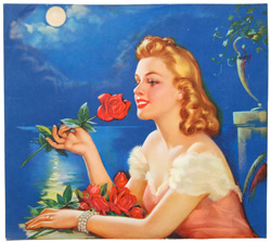 Original vintage calendar / poster art print from the 1920s-1940s