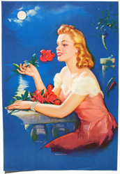 Original vintage calendar / poster art print from the 1920s-1940s