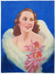 Original vintage calendar / poster art print from the 1920s-1940s