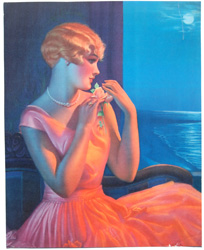 Original vintage calendar / poster art print from the 1920s-1940s