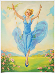 Original vintage calendar / poster art print from the 1920s-1940s