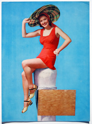 Original vintage calendar / poster art print from the 1920s-1940s