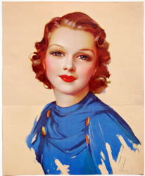 Original vintage calendar / poster art print from the 1920s-1940s
