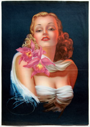 Original vintage calendar / poster art print from the 1920s-1940s