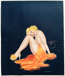 Original vintage calendar / poster art print from the 1920s-1940s