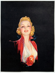 Original vintage calendar / poster art print from the 1920s-1940s