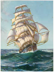 Vintage prints of sailing, ships, boat, marine views