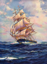 Vintage prints of sailing, ships, boat, marine views