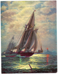 Vintage prints of sailing, ships, boat, marine views