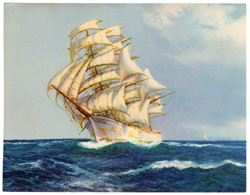 Vintage prints of sailing, ships, boat, marine views