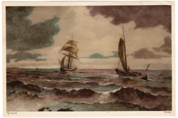 Vintage prints of sailing, ships, boat, marine views