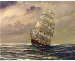 Vintage prints of sailing, ships, boat, marine views