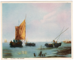 Vintage prints of sailing, ships, boat, marine views