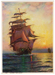 Vintage prints of sailing, ships, boat, marine views