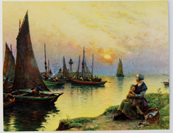 Vintage prints of sailing, ships, boat, marine views
