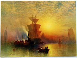 Vintage prints of sailing, ships, boat, marine views