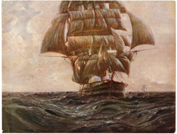 Vintage prints of sailing, ships, boat, marine views