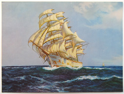 Vintage prints of sailing, ships, boat, marine views