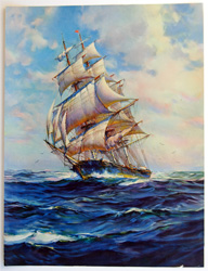 Vintage prints of sailing, ships, boat, marine views