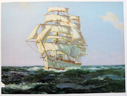Vintage prints of sailing, ships, boat, marine views