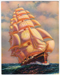 Vintage prints of sailing, ships, boat, marine views