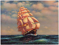 Vintage prints of sailing, ships, boat, marine views