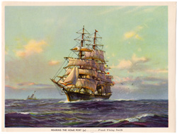 Vintage prints of sailing, ships, boat, marine views