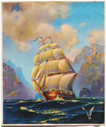 Vintage prints of sailing, ships, boat, marine views