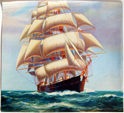 Vintage prints of sailing, ships, boat, marine views