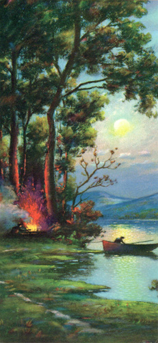 Vintage calendar art: camping, wildlife, etc.