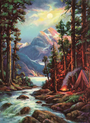 Vintage calendar art: camping, wildlife, etc.