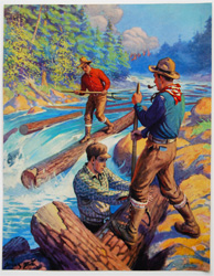 Vintage calendar art: camping, wildlife, etc.