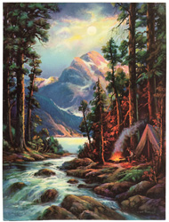 Vintage calendar art: camping, wildlife, etc.
