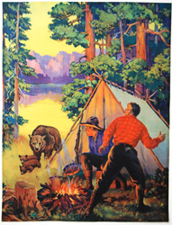 Vintage calendar art: camping, wildlife, etc.