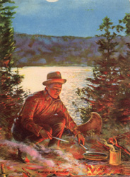 Vintage calendar art: camping, wildlife, etc.