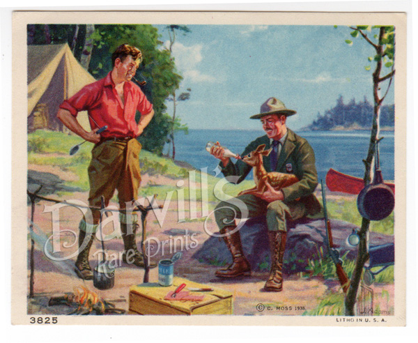 Vintage Calendar Prints Of Camping Outdoor Life Wildlife Deer Vintage Calendar Art Camping Wildlife Etc