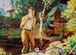 Vintage calendar art: camping, wildlife, etc.