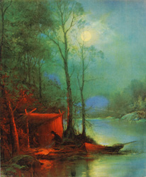 Vintage camping calendar/poster art