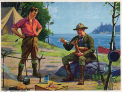 Vintage camping calendar/poster art