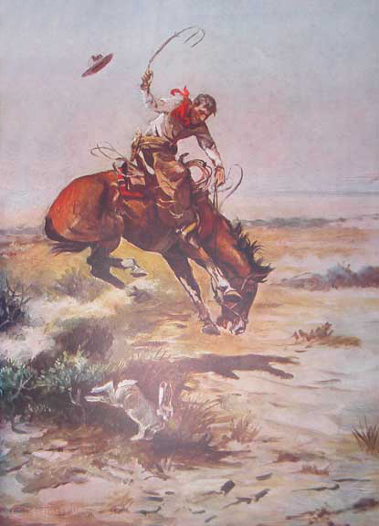 Charles Russell bucking bronco